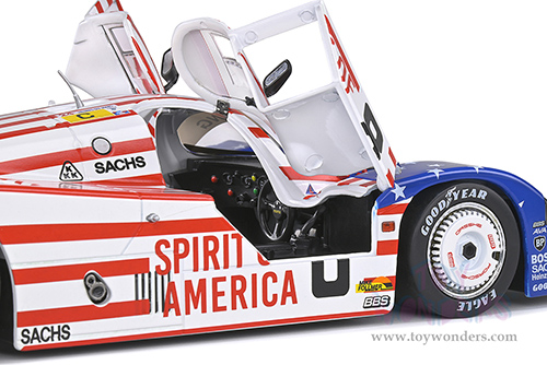 Solido Competition - Porsche 956LH RHD #8 G. Follmer - J. Morton - K. Miller "Spirit of America" 24H of Le Mans (1986, 1/18 scale diecast model car, Red/White/Blue) S1805503
