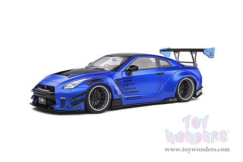 Solido - Nissan GT-R with Liberty Walk Body Kit 2.0 (2020, 1/18 scale diecast model car, Blue/Black) S1805801