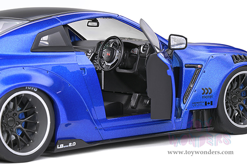 Solido - Nissan GT-R with Liberty Walk Body Kit 2.0 (2020, 1/18 scale diecast model car, Blue/Black) S1805801