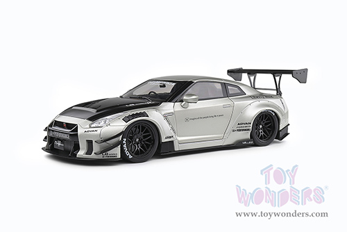 Solido - Nissan Skyline GT-R (R35) "Liberty Walk" Body Kit (2020, 1/18 scale diecast model car, Pearl Gray) S1805802