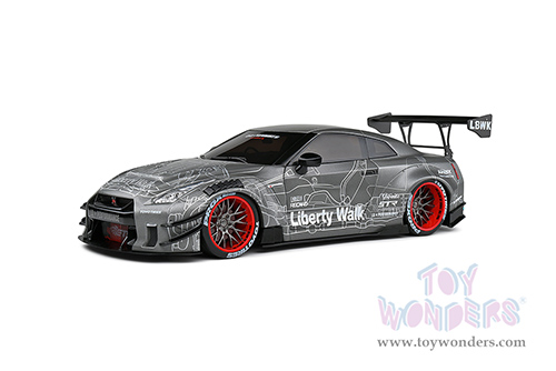 Solido - Nissan GT-R (R35) with Liberty Walk 2.0 Body Kit - Catalogue Design (2020, 1/18 scale diecast model car, Dark Gray) S1805810