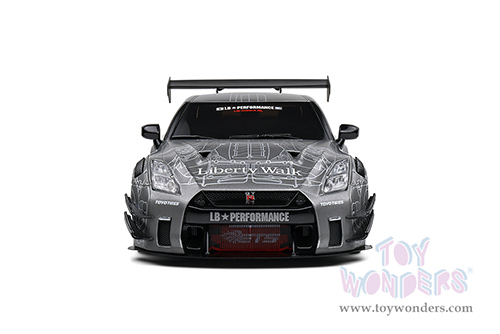 Solido - Nissan GT-R (R35) with Liberty Walk 2.0 Body Kit - Catalogue Design (2020, 1/18 scale diecast model car, Dark Gray) S1805810