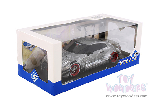 Solido - Nissan GT-R (R35) with Liberty Walk 2.0 Body Kit - Catalogue Design (2020, 1/18 scale diecast model car, Dark Gray) S1805810
