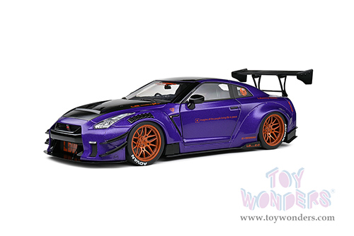Solido - Nissan GT-R (R35) with Liberty Walk 2.0 Body Kit - Purplezilla (2022, 1/18 scale diecast model car, Purple) S1805812