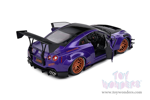 Solido - Nissan GT-R (R35) with Liberty Walk 2.0 Body Kit - Purplezilla (2022, 1/18 scale diecast model car, Purple) S1805812