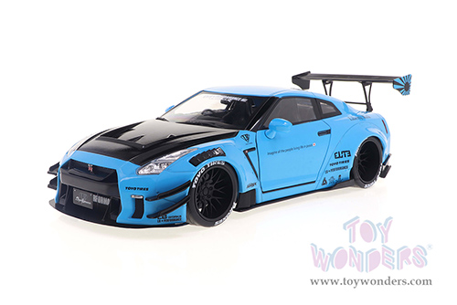 Solido - Nissan GT-R (R35) Liberty Walk Body Kit 2.0 (2023, 1/18 scale diecast model car, Baby Blue/w Black hood) S1805817