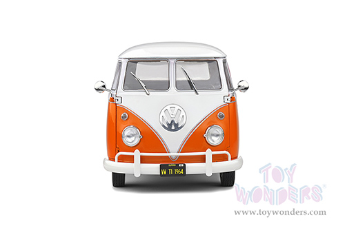 Solido - Volkswagen T1 Pick Up with Surfboard (1950, 1/18 scale diecast model car, Orange/White) S1806701