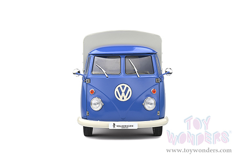 Solido - Volkswagen T1 Pick Up with Taurpalin - Volkswagen Service (1950, 1/18 scale diecast model car, Blue/White) S1806702