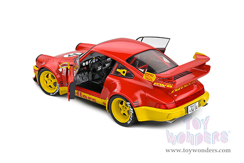 Solido - RWB Bodykit Maty's Idlers (2016, 1/18 scale diecast model car, Red/Yellow) S1807509