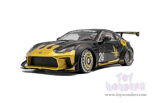 Solido - Toyota GR86 with Liberty Walk Body Kit (2024, 1/18 scale diecast model car, Black/Gold) S1813603