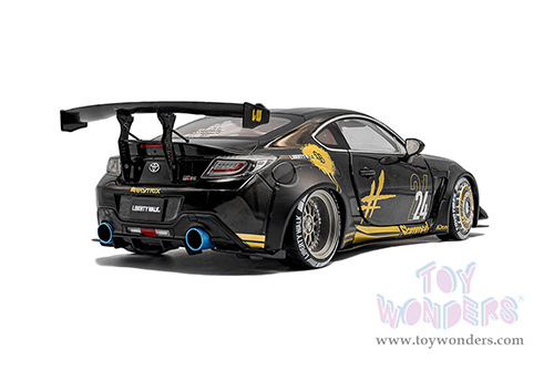 Solido - Toyota GR86 with Liberty Walk Body Kit (2024, 1/18 scale diecast model car, Black/Gold) S1813603