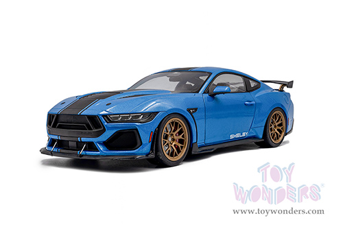 Solido - Ford Shelby Mustang Super Snake (2024, 1/18 scale diecast model car, Grabber Blue/Black Stripes) S1813802