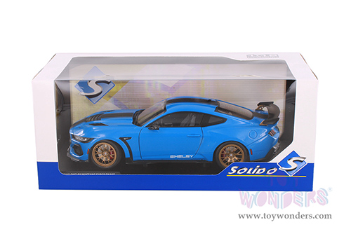 Solido - Ford Shelby Mustang Super Snake (2024, 1/18 scale diecast model car, Grabber Blue/Black Stripes) S1813802