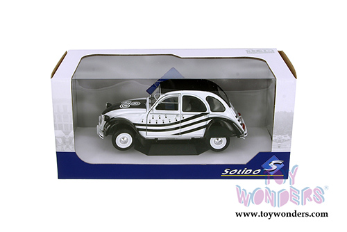 Solido - Citroën 2CV6 Breizh Hardtop (1978, 1/18 scale diecast model car, White/Black) S1850018