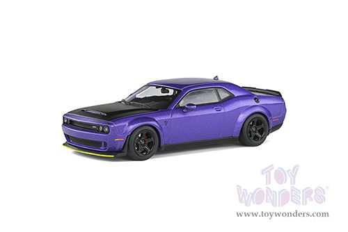 Solido - Dodge Challenger SRT Demon V8 6.2L (2018, 1/43 scale diecast model car, Plum Crazy/Black) S4310302