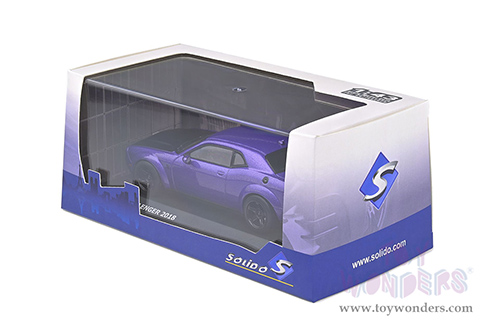 Solido - Dodge Challenger SRT Demon V8 6.2L (2018, 1/43 scale diecast model car, Plum Crazy/Black) S4310302