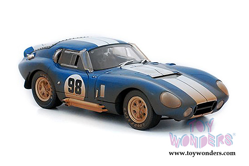 Shelby - Shelby Cobra Daytona Coupe "After Race" Hardtop #98 (1965, 1/18 scale diecast model car, Blue w/ White Stripes) SC133BU