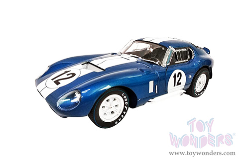 Shelby - Shelby Cobra Daytona Coupe #12 (1965, 1/18 scale diecast model car, Blue w/ White Stripes) SC146BU