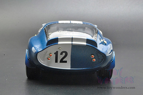 Shelby - Shelby Cobra Daytona Coupe #12 (1965, 1/18 scale diecast model car, Blue w/ White Stripes) SC146BU
