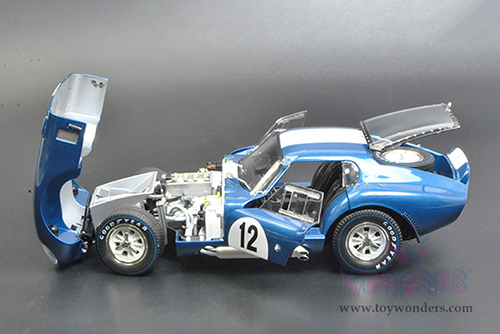 Shelby - Shelby Cobra Daytona Coupe #12 (1965, 1/18 scale diecast model car, Blue w/ White Stripes) SC146BU