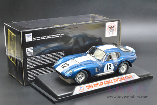 Shelby - Shelby Cobra Daytona Coupe #12 (1965, 1/18 scale diecast model car, Blue w/ White Stripes) SC146BU