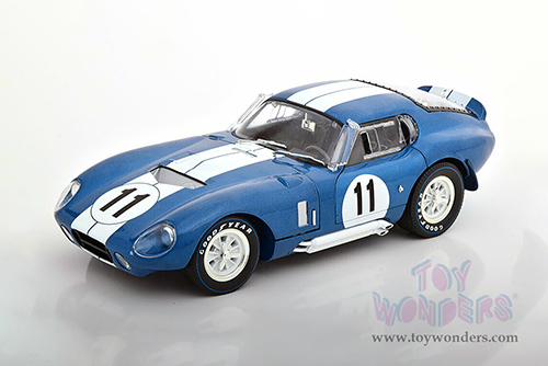 Shelby - Shelby Cobra Daytona Coupe #11 (1965, 1/18 scale diecast model car, Blue w/ White Stripes) SC149BU