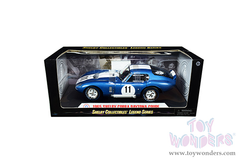 Shelby - Shelby Cobra Daytona Coupe #11 (1965, 1/18 scale diecast model car, Blue w/ White Stripes) SC149BU