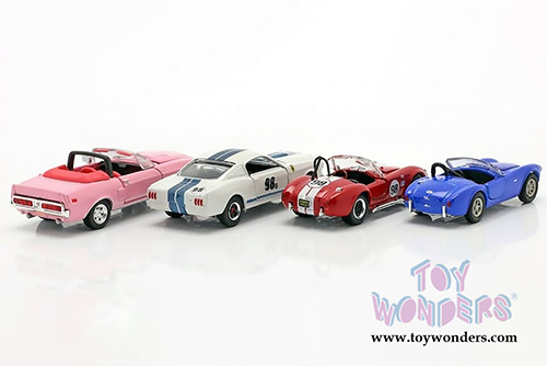 Shelby - Shelby&reg; 50th Anniversary 4 Piece Set (1962, 1965, 1968, 1/64 scale diecast model car, Asstd.) SC16403N