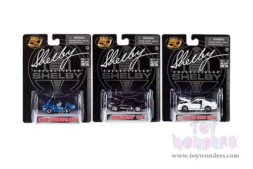 Shelby - Shelby&reg; 50th Anniversary 3 Piece Set (1965, 2006, 2011, 1/64 scale diecast model car, Asstd.) SC16403P