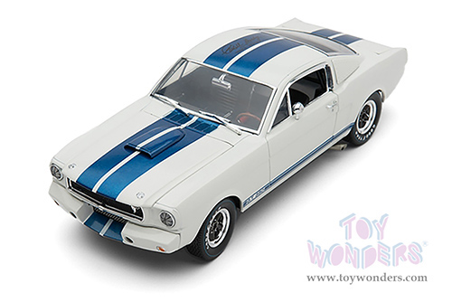 Shelby Legend Series - Shelby GT 350B Hardtop (1965, 1/18 scale diecast model car, White w/ Blue Stripes) SC168-1/W