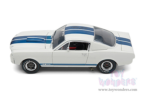 Shelby Legend Series - Shelby GT 350B Hardtop (1965, 1/18 scale diecast model car, White w/ Blue Stripes) SC168-1/W