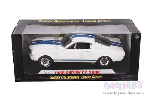 Shelby Legend Series - Shelby GT 350B Hardtop (1965, 1/18 scale diecast model car, White w/ Blue Stripes) SC168-1/W