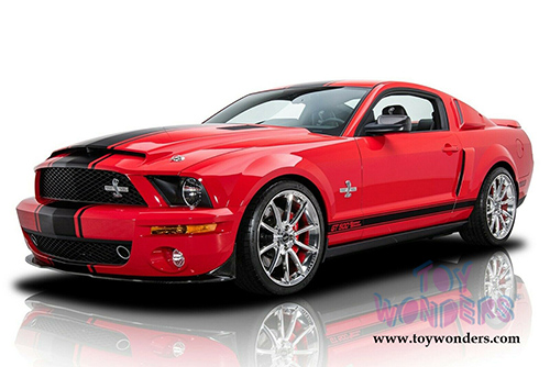 Shelby Legend Series - Ford Shelby Mustang GT500 Super Snake (2008, 1/18 scale diecast model car, Red w/ Black Stripes) SC313R