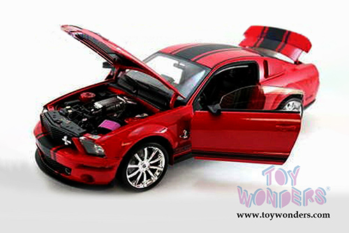 Shelby Legend Series - Ford Shelby Mustang GT500 Super Snake (2008, 1/18 scale diecast model car, Red w/ Black Stripes) SC313R