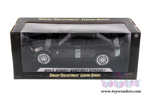 Shelby - Ford Shelby GT500 Hard Top (2013, 1/18 scale diecast model car, Black w/ Black Stripes) SC392-1/BK