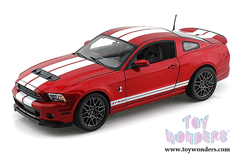 Shelby - Ford Shelby GT500 Hard Top (2013, 1/18 scale diecast model car, Red w/ White stripes) SC396R