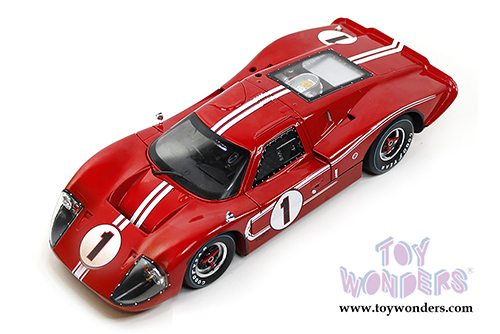 Shelby - Ford GT MK IV Le Mans #1 Hardtop (1967, 1/18 scale diecast model car, Red/w White stripes) SC423R