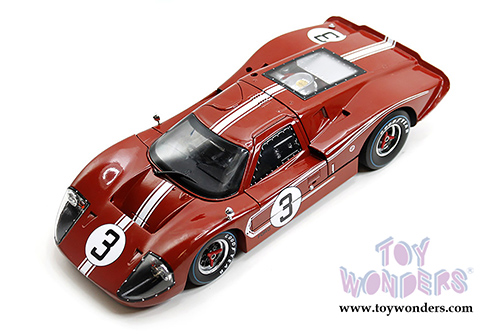 Shelby - Ford GT MK IV Le Mans #3 Hard Top (1967, 1/18 scale diecast model car, Brown/w White stripes) SC425BN