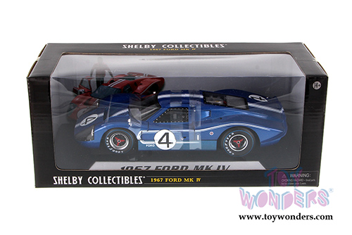 Shelby - Ford GT MK IV Le Mans #4 Hardtop (1967, 1/18 scale diecast model car, Blue/w White stripes) SC426BU