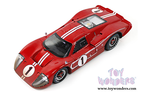 Shelby - Ford GT MK IV Le Mans #1 Hard Top - Dirty version (1967, 1/18 scale diecast model car, Red/w White stripes) SC427R