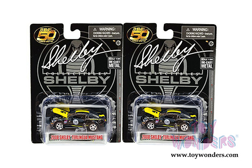 Shelby - Shelby&reg; 50th Anniversary Ford Shelby Mustang #08 Terlingua Racing Team (2008, 1/64 scale diecast model car, Black/Yellow) SC753BK
