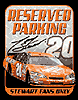 Tin Sign: Nascar Stewart Fans Only Reserved Parking #20 Sign SD1373