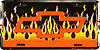 SL2593-Chevy-Flame-Black-License-Plate