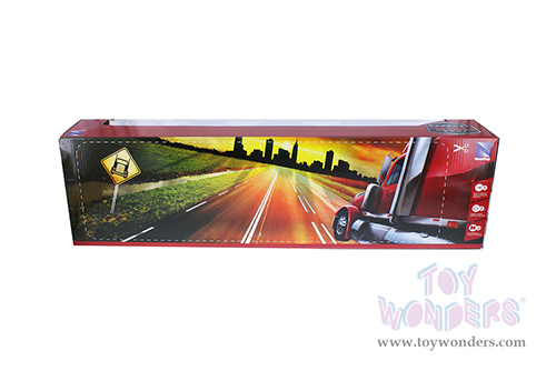 New Ray - Long Haul Trucker | Chevrolet&reg; Silverado 2500HD Fifth Wheel Pickup Truck with Horse Trailer Set (1/32, scale diecast model car, Dark Gray Pickup/White Trailer) SS-10713B