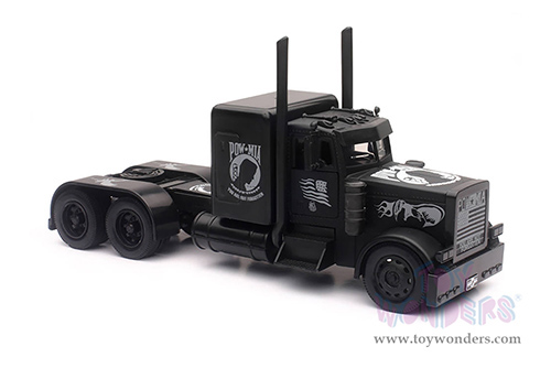 New Ray - Peterbilt® Black Out POW/MIA Veterans Tribute (1/32 scale diecast model car, Black) SS-11643