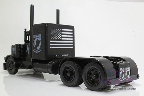 New Ray - Peterbilt® Black Out POW/MIA Veterans Tribute (1/32 scale diecast model car, Black) SS-11643