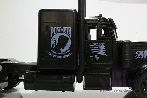 New Ray - Peterbilt® Black Out POW/MIA Veterans Tribute (1/32 scale diecast model car, Black) SS-11643