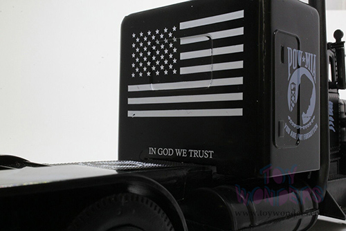 New Ray - Peterbilt® Black Out POW/MIA Veterans Tribute (1/32 scale diecast model car, Black) SS-11643