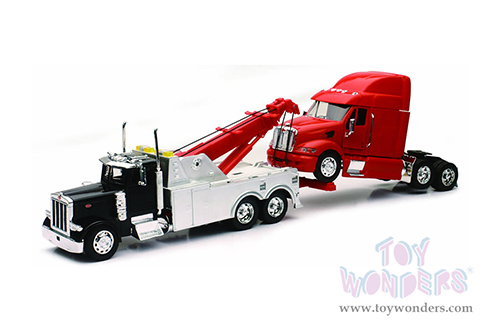 New Ray - Peterbilt&reg; 379 Tow Truck with Peterbilt&reg; 367 Truck Cab (1/32, scale diecast model car, Asstd.) SS-12053A