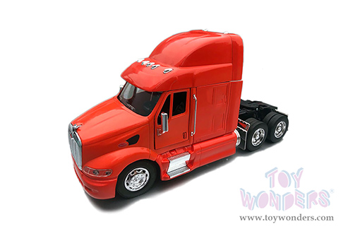 New Ray - Long Haul Trucker | Peterbilt&reg; Tow Truck with Truck Cab (1/43, scale diecast model car, Blue/Red) SS-15053